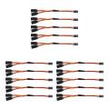15Pcs 150mm Y Type Extended Line Extension Lead Wire Cable For Futaba Jr Y Harness Servo Lead Extension. 