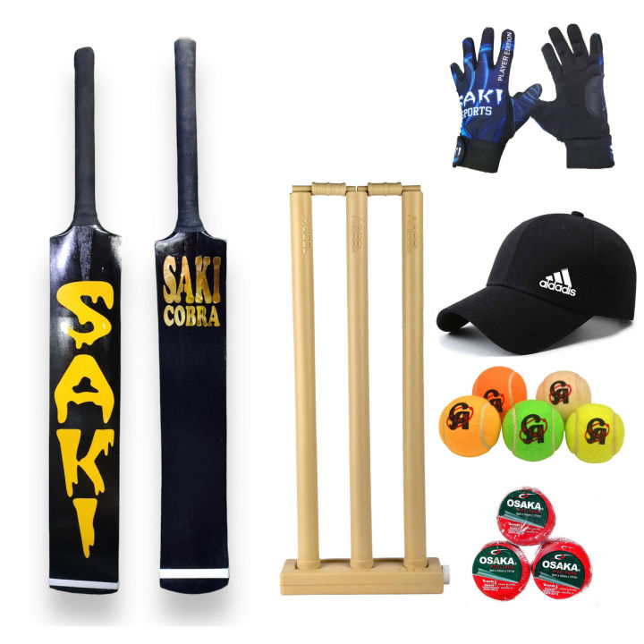 Wiket Kit 2026 New Complete Tape Ball Cricket Kit for Kids & Adults – Saki Bat ...