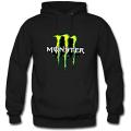 Black Mons-ter Energy Printed Fleece Hoodie for Men. 