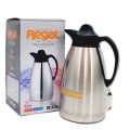 REGAL Stainless Steel Thermos Flask 1L 2L 3L – Double Wall Vacuum Insulated Jug – Hot & Cold 24 Hours – Tea Coffee Water Bottle – Durable Travel Thermos – Dark Brown, Blue, Red, Silver – Leakproof Flask for Home Office Outdoor Use. 