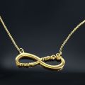 Infinite Loop Te Quiero Mama Stainless Steel Chain Women Gold Color Necklaces Jewerly Joyas Mother's Day N512s01. 