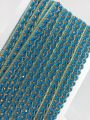 Fancy curve design piping with crystal laces for clothes/for ladies kurtis,trousers and dupattas/3 Gazz. 