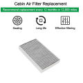 NANLIY-Cabin Air Filter for Tesla Model S Air Filter HEPA with Activated Carbon for 2012-2015 Model S 1035125-00-A. 