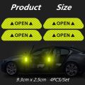 【HOT】 Reflective Car Accessories Door Sticker Safety Tape Decal Auto For Car Security Kwid Opel Astra H Emergency Triangle Car. 