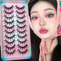 Natural Lashes 5/10 Pairs Eyelashes 3D Mink Lashes Manga Lashes Strip Lashes Band Soft Light False Eyelashes Makeup BruberryBe. 