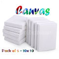 Pack Of 5 PCS - Canvas Board - 10x10  Best For Acrylic & Oil Paints. 