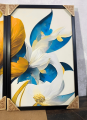 Abstract Colorful Spring Flower Texture Art Floating Wall Painting Set of Three | Al Ghani. 