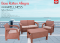 Boss Sofa Set Newly Designed Rattan Allegra Plastic Sofa Set with Printed Cushions. 