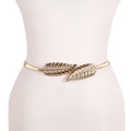 Elegant Leaf Style Adjustable Kamar Band Belt for Girls - Silver/Gold. 