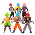 Pack of 6 - Dragon Ball Jiren Goku Son Vegeta Brolly Frieza Cell Gohan Black Rose Ultra Instinct Son Action Figure PVC Collectible Model Toy – 18cm. 