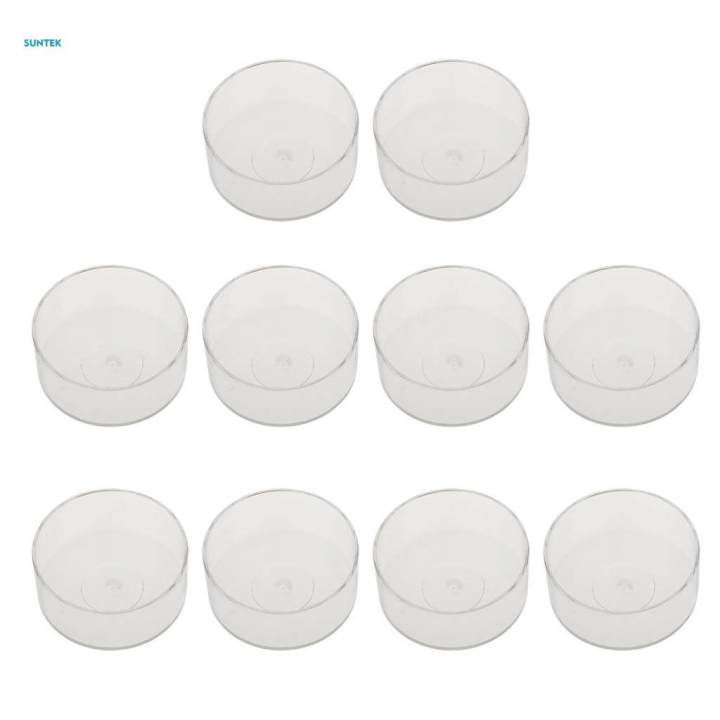 Tea Light Clear Plastic Cups: 20 Cups, Round Shapes Polycarbonate Tealight Cups