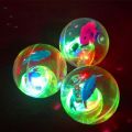 Rubber Bouncy Light Ball Toy For Children - Soft LED Light Ball - Glowing Luminous Rubber Ball for Kids and Babies, Ideal for Bouncing and Play. 