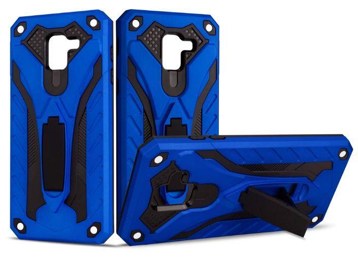 Samsung Galaxy J6 2018 Slim Armor Back Cover with Shockproof Protection, Dual Layer TPU and Polycarbonate, Integrated Kickstand