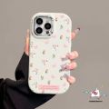 Vintage Art Small Flower Butterfly Phone Case Compatible for IPhone 7Plus 15 14 13 11 12 Pro Max 7 8 Plus XR XS Max X 8Plus Cartoon Fresh Floret Luxury Plating Metal Lens Soft Cover. 