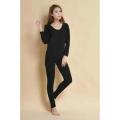 Two pieces set full body Black Thermal Suit &Winter warmer and Pajama and full bazoo for unisex. 