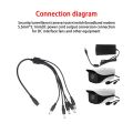 DC Power Splitter 12V 1 Female To 2 3 4 8 Male Cable Connector 5.5mm x 2.1mm Power Cord For CCTV Camera LED Strip Game Console. 