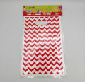 RED ZIGZAG GOODY BAGS PACK OF 10 RED THEME PARTY FAVORS GOODY BAGS. 
