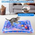 Water Sensory Play Mat for Cats, Cat Water Playmat for Self Play, Interactive Cat Toys for Indoor Cats,Cat Activity Mat for Cat Entertainment （Square）. 