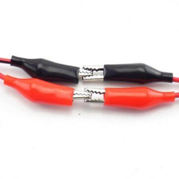 pack of 2 Electrical Jumper Wire Cable Crocodile Alligator Test Clip Connector