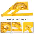 Angle Finder Multi-Angle Measuring RulerPlastic Protractor And Angle Template Tool Angle Finder With Articulating Arms. 