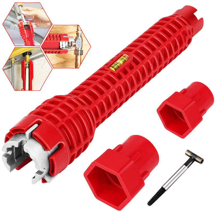 8 In 1 Multi Key Flume Magic Wrench Sink Plumbing Tools Magic Wrench 8 in 1 Multifunctional English Key Plumbing Wrench Tool