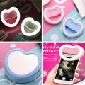 Selfie Ring Light, Heart Shaped Ring Camera Light with Makeup Mirror and Phone Stand Compatible iPhone Samsung MacBook Smart Phones Tablets. 