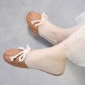 Women's Ladies Fashion Knit Cane Hollow Out Flat Loafers Casual Shoes. 