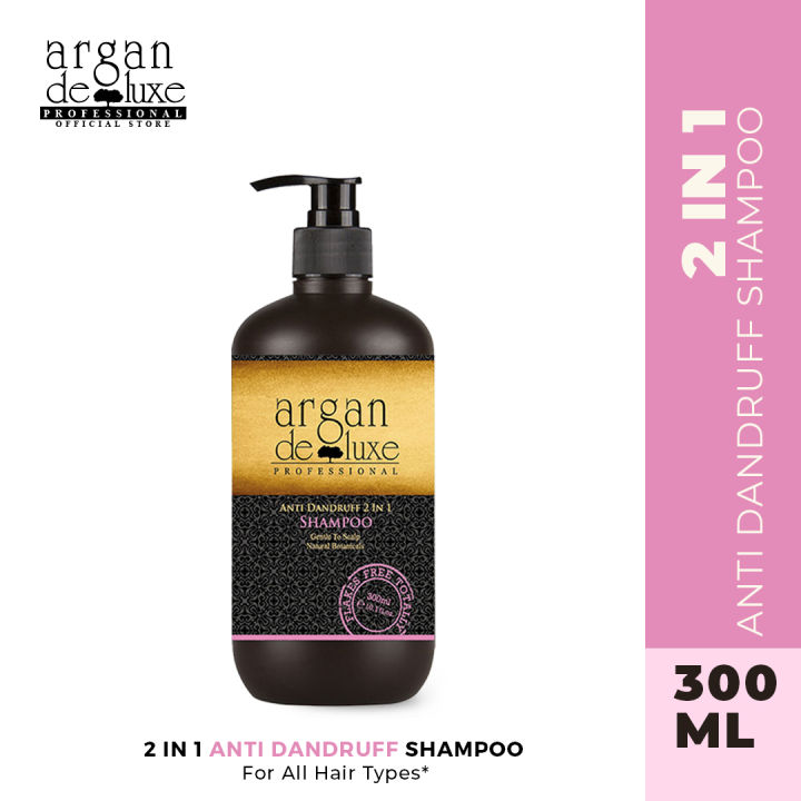 Anti-Dandruff 2 in 1 Shampoo – Hair Care - For All Hair Types- Argan Deluxe Professional