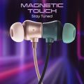 Faster TG-340 Magnetic Neckband Wireless Bluetooth Earphones- Wireless Sports Bluetooth Earphones Earbuds with ANC and ENC- InEar Wireless Neckband Headphones- InEar Bluetooth Headphones. 