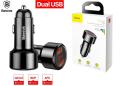 BASEUS AURORA SERIES 45W 6A Quick Charge 3.0 / SCP HUAWEI / AFC SAMSUNG Dual USB WITH digital display Car Charger -. 