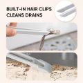 Multi-Function Rotating Crevice Cleaning Brush,360 Degree Rotating Crevice Cleaning Brush,Hard Bristle Crevice Gap Brush,Corners Cleaning Tool for Cleaning Bathroom, Kitchens Tile Floors. 