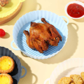 1PCS-Silicone Air Fryer Oven Baking Pan Square Reusable Cake Pan Air Fryer Accessories. 