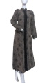 Stylish Brown Long Coat with Spider Web Pattern. 