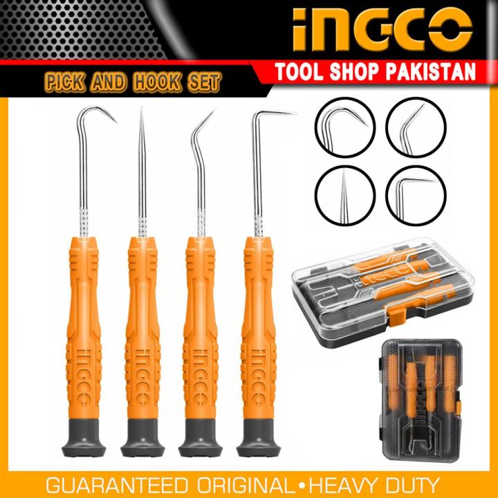 INGCO Original 4 pcs Pick and Hook Set