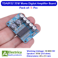 TDA8932 35W High Power Mono Digital Power Amplifier Module TDA-8932 low Power Consumption Amplifier by Electrica. 