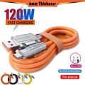 120W 6A LED-Lit Liquid Silicone Fast Charging Cable - Micro USB (1M) - Xiaomi, 1+ Plus, Samsung, Vivo, Oppo, Sparks, Infinix, Techno, Q mobile, Motorola - Choose Your Color!". 