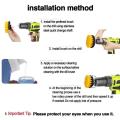 1pc Electric Power Drill Scrubber Nylon Cleaning Brush For Bathtub Carpet Glass Tires Toilet Floors Rust Remover Car Cleaner Kit. 