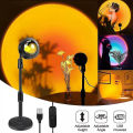 Remote Control Sunset Projection Lamp 16 Colors Changing Rainbow Sun Halo Led Atmosphere Night Light USB Powered for Celebrities  / _TikTok. 