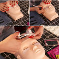 Rubber Silicone Mannequin Head for Eyelash Practice Training Cosmetology Makeup. 