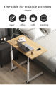 Adjustable Portable Bedside Laptop Table Sofa Side Computer Table With Wheels. 