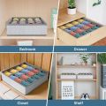 Sock Drawer Organizer Divider Underwear Organizer 24-cell Fabric Dresser Drawer Organizers Storage Boxes for Storing Socks, Bra | 24 Pockets Organizer - Drawer Organizer - Underwear Storage Boxes for Socks, Handkerchiefs, Ties, Belts Divider Underwear. 