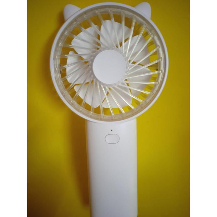 F30 Mini Hand-held Charging Large Capacity Outdoor Portable Small Fan with power bank COLOR(WHITE)