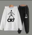 New Cristiano Footballer CR7 Hoodie And Trouser Winter Arrival Warm Fleece Track suit Drawstring Hood For Men. 