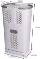 Laundry Baskets with Wheels Trolley Laundry Collector 2 Layers with 3 Storage Baskets for Bedroom Bathroom. 