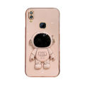 Maitus for Samsung Galaxy A10s Back Cover with Astronaut Hidden Stand Luxury 6D Plating Square Bumper Shiny Cases Soft Silicone Full Protection Mobile Phone Case for Boy Girls. 