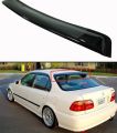 Honda Civic 90s Jet Black Duckbill Style Rear Spoiler Wing - High-Quality Car Styling Accessory. 
