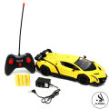 Remote Control Rechargeable Lamborghini Venono 4 Channel With Lights & Sound - Front Doors Open - 1:18 Scale Simulated Model Car - Green. 