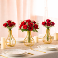 Gold Decor Vase,Flower Vase Glass Test Tube. 