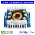12A 20W DC-DC Car Power Supply Voltage Regulator Buck Converter 8A/100W 12A Max DC 5-40V to 1.2-36V Step Down Volt Convert Module DC-DC Power Module Buck Module by Electrica. 