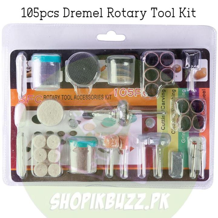 Professional 105pcs Dremel Grinding Tools Bits Set Electric Polishing for DIY Polishing Engraving Cutting Rotary Power Tool Set Drill Machine Accessories Rotary Tool Kit| Shopikbuzz